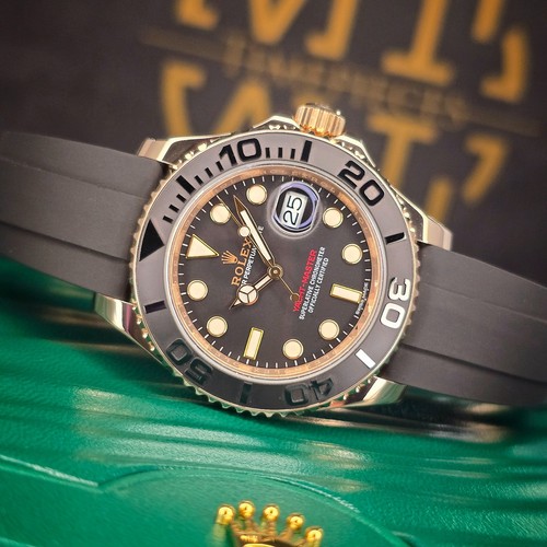 ROLEX YACHT-MASTER 40MM 116655 18K EVEROSE GOLD BLACK DIAL MEN'S B&P