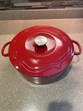 FREE SHIPPING, Vintage 12” Chantel Cast Iron Enamel Dutch Oven