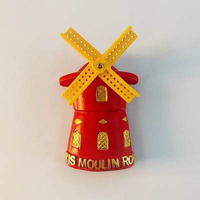 RIS MOULIN ROU Fridge Magnet Refrigerator Sticker Decor Windmill France Souvenir
