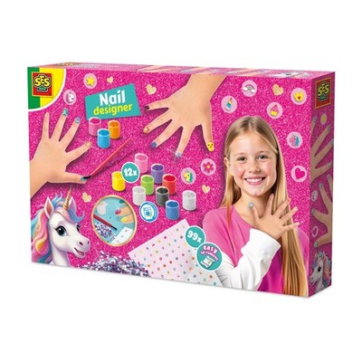 SES Creative 14729 Nagelontwerper eenhoorn   creatieve set vanaf 6 jaar   inclus