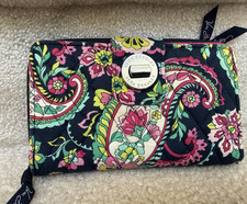 Vera Bradley Wallet Turn Lock Pink Paisley