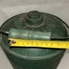 Vintage green painted galvanized canister with spigot — photo 1