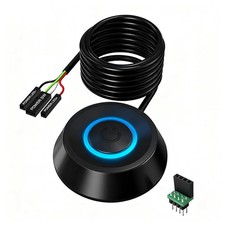 PC Power Button, Remote Desktop Computer Switch Extension On/Off Switch LED Indi