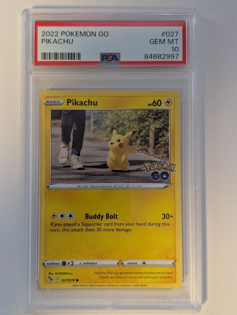 Pikachu Pokémon TCG Grade 10 Common Individual Collectible Card