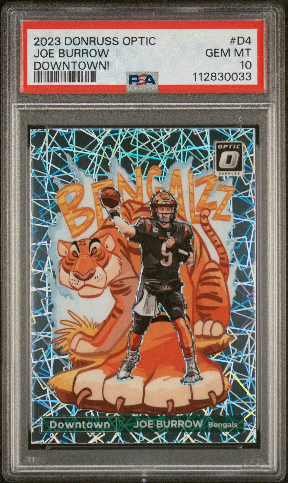 2023 Panini Donruss Optic Joe Burrow Downtown PSA 10 GEM MINT