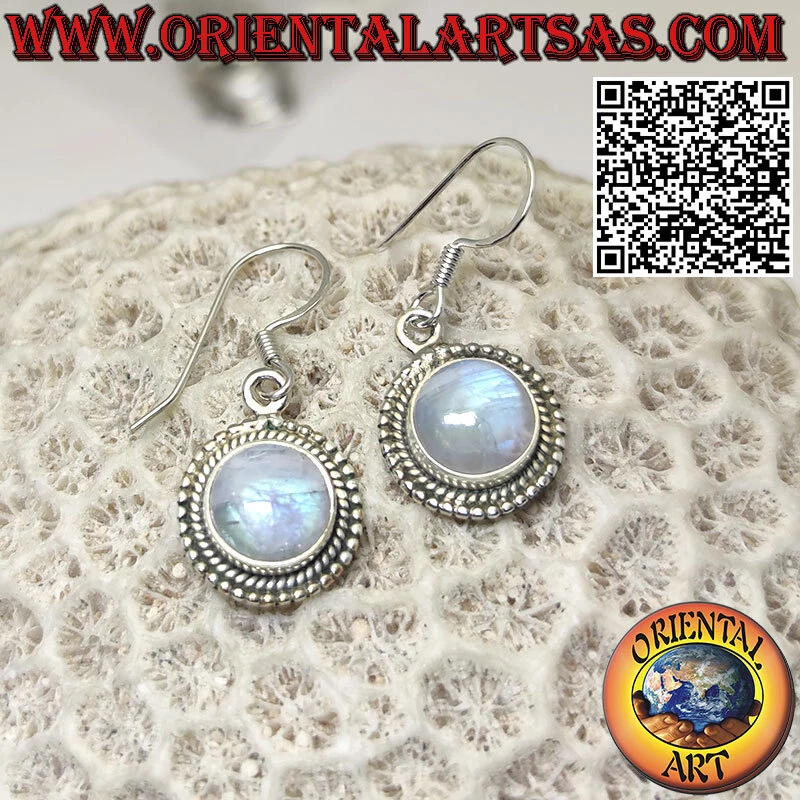 Orecchini Pendenti In Argento 925 BULAN Con Pietra Preziosa Naturale - Gioiello Artigianale Vintage, 30mm, Lapislazzuli (o Altre Pietre) - 2