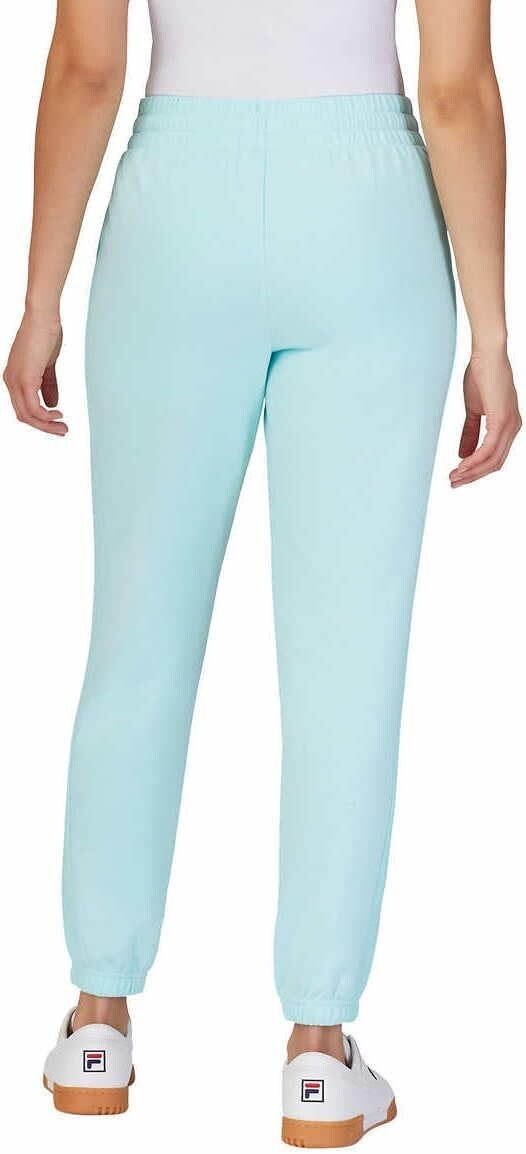 NWT FILA Womens French Terry Drawstring Jogger Blue Tint Size L