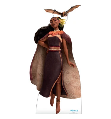 MOANA 2 MATANGI & BAT SIDEKICK HAWAII LIFESIZE CARDBOARD STANDUP STANDEE CUTOUT