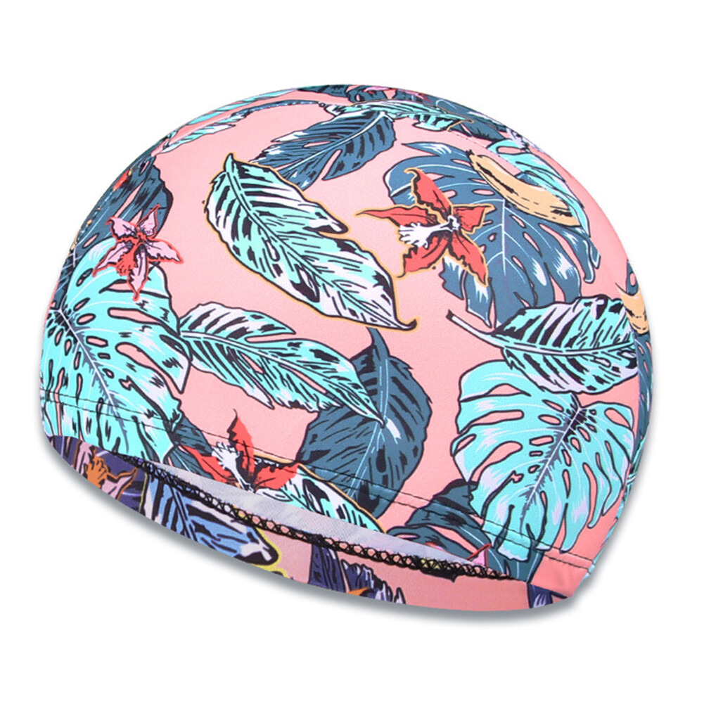 Swimming Caps Women Men Waterproof Ear Hair Protection Swim Hat (Pink