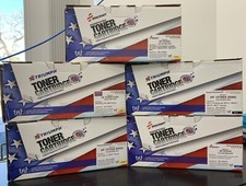 Lot of 5 Mixed Skilcraft Toner Cartridges 3 Yellow, 1 Black, 1 Cyan