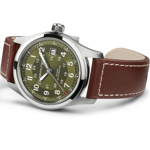 New Hamilton Khaki Field Auto 42MM Green Dial Men's Watch H70605560 - Picture 3 of 5