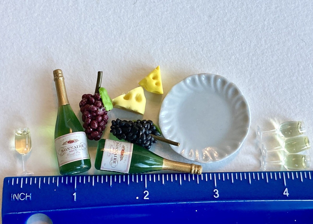 Miniatur Haus Diy 6 Stück Miniatur Wein & Champagner Flaschen Für