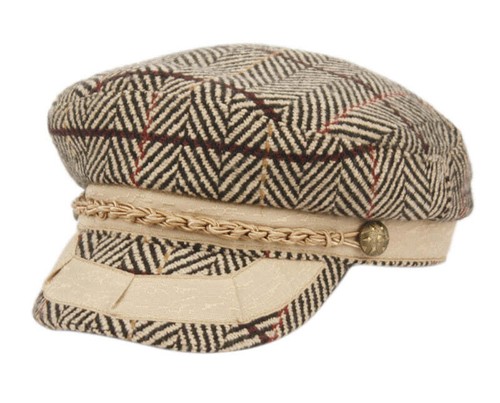 Unisex Wool Blend Fisherman Sailor Fiddler Hat Flat Cap - Foto 2 di 12