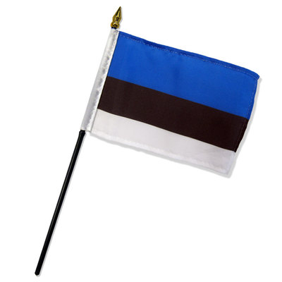 Wholesale Lot of 12 Estonia 4''x6'' Desk Table Stick Flag