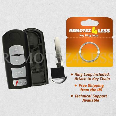 For 2013 2014 2015 2016 2017 Mazda 6  Remote Key Fob Shell Case Cover 4b