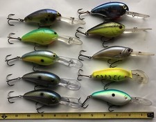 Strike King Bomber Norman Manns Deep Diving Crankbait Fishing Lure Lot Of 10 S10
