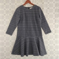 Loft Pattern Long sleeve Drop Waist Mini Sweater Dress S