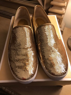 michael kors gold metallic shoes