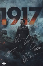 1917 Cast X6 Signed 11x17 Photo SAM MENDES, DEAN CHAPMAN, GEORGE MACKAY JSA COA
