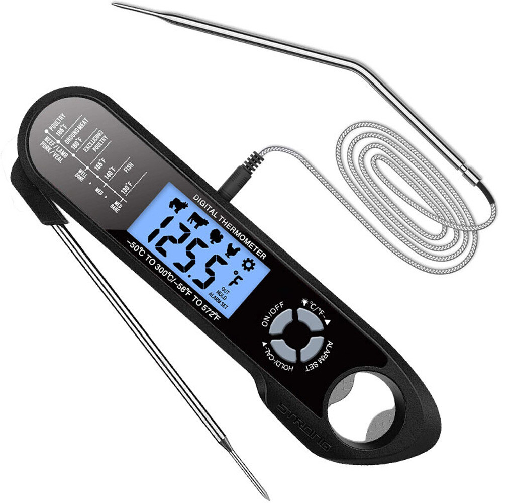 Dual Probe Instant Read Digital Meat Thermometer with