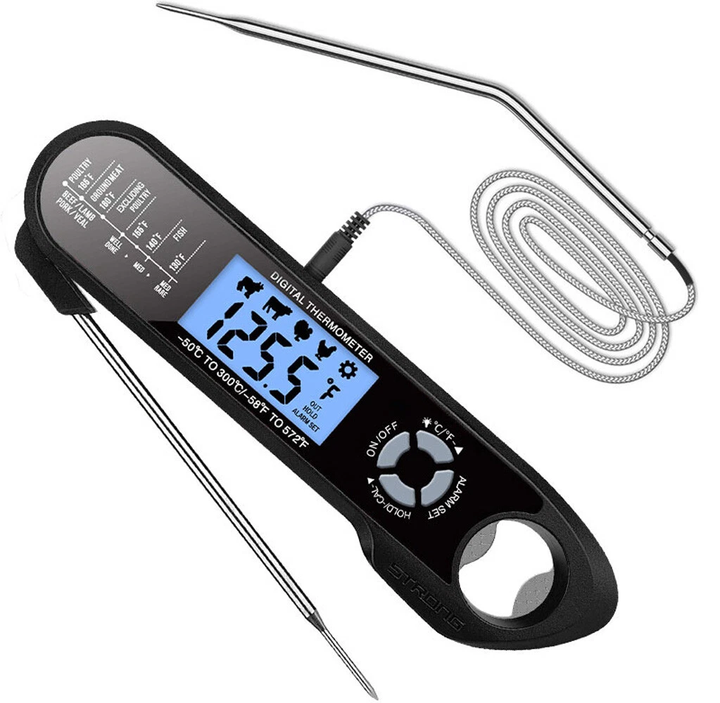 Digital Meat Thermometer,Updated Dual Probe Instant Read Oven with Alarm Functio
Opens in a new wind