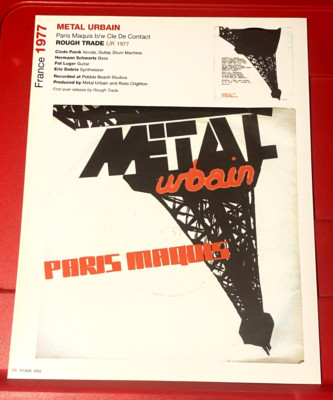 Metal Urbain Paris Marquis/Radio Birdman Record Cover Art BILD/DRUCK 10,5''x 8