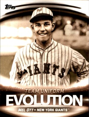 Buster Posey Mel Ott new york giants 2019 Topps Evolution of Team Logos #EL