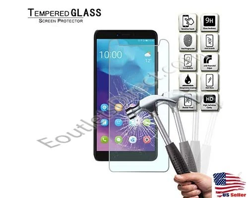 Paquete de 2 protectores de pantalla de vidrio templado 9H para visible ZTE Blade A10 Prime Foto 2 de 4