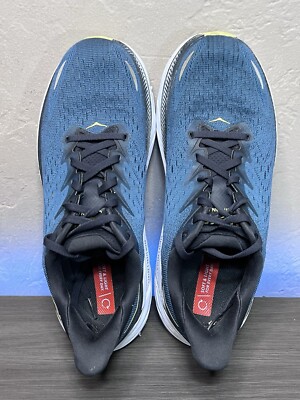Hoka One Mens Clifton 8 Lace-up Road Running Athletic Shoes Blue Size 10.5D The @hoka Clifton 8. The latest in the award-winning Clifton  main image 4