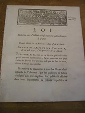 Legge Relativa Ai Federati Che Si Trovano Attualmente A Parigi 1792