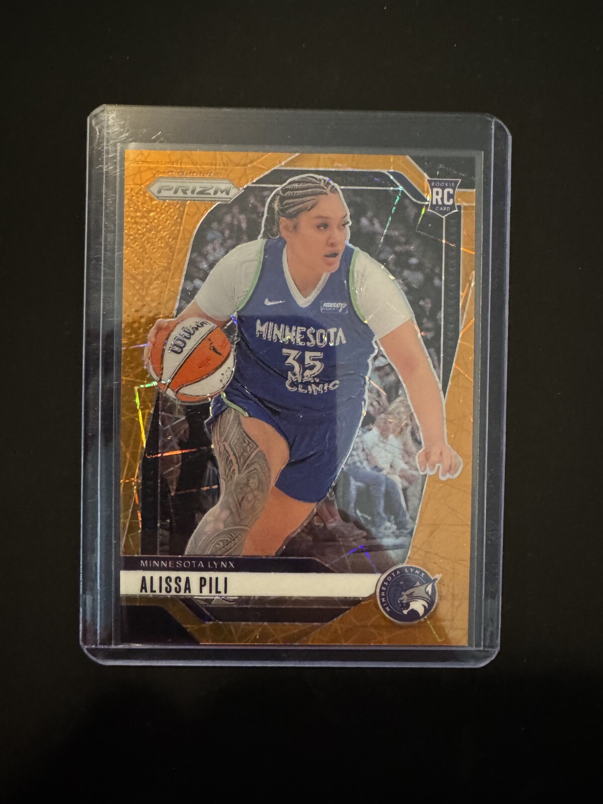 Alissa Pili 2024 Panini Prizm WNBA Orange Velocity SP Rookie  RC #150