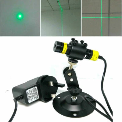 Focusable 30mW 515nm Green Laser Diode Module Dot/Line /Cross Head w 12V w HOLDE