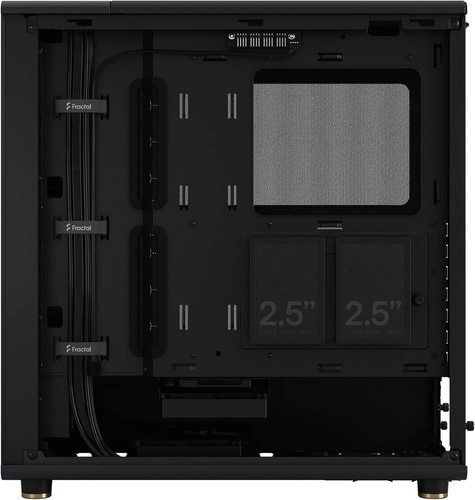 North Charcoal Black ATX Mid Tower PC Case with Walnut Front and Mesh Sides - Afbeelding 18 van 24