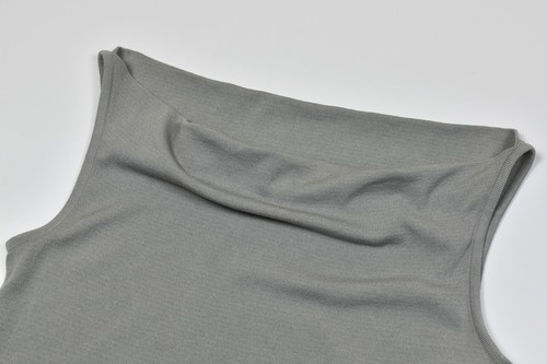 WOLFORD Mezcla Viscosa Camiseta Sin Mangas Top Blusa Elastizada Jersey Gris Talla M - Imagen 5 de 6