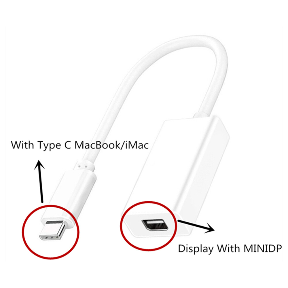 1Pc Thunderbolt 3 To Thunderbolt 2 Adapter Type C Cable USB For Macbook