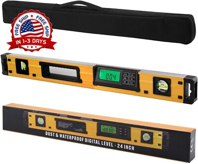 Nivel Torpedo Digital Y Transportador De 24 Pulgadas , Imanes De Neodimio, Neuvo