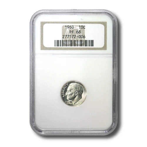 United States Roosevelt Dime 10C 1960P NGC PF68
