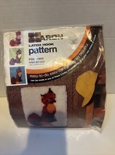 Vintage Caron Latch Hook Fox Pattern 12x15 New 3045 1977