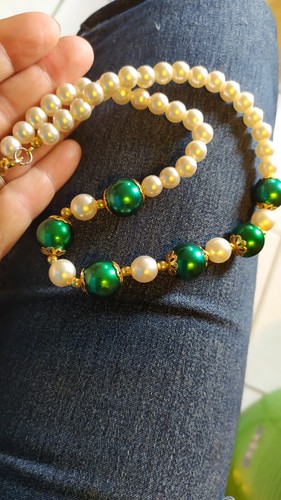 Collier Vintage Perles - Bijou Ancien élégant - Occasion Porté - Style Rétro