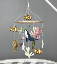 Ocean mobile baby crib Nautical nursery decor Under the sea mobile Baby shower