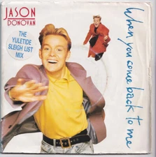 (nY681) Jason Donovan, When You Come Back To Me - 1989 7" vinyl + poster sleeve