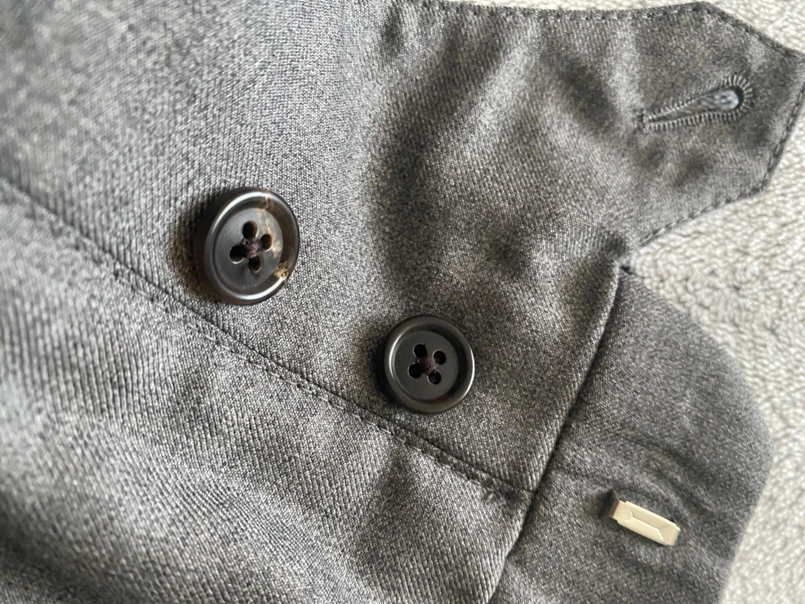 THOM BROWNE. Pantaloni Abito Pantaloni Polsini Tagliati Lana Grigio 44 3
