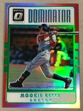 Mookie Betts 2017 Optic PRIZM Dominator insert numbered 89/99 #D4 RED SOX HOT !
