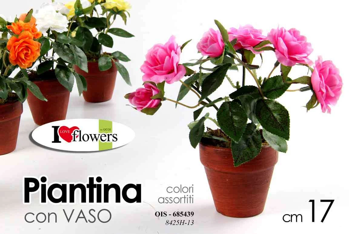 Set Di 4 Piante Finte Lavanda In Vaso, Fiori Artificiali UV Resistenti Per Casa, Ufficio, Scrivania (Altezza 25 Cm)