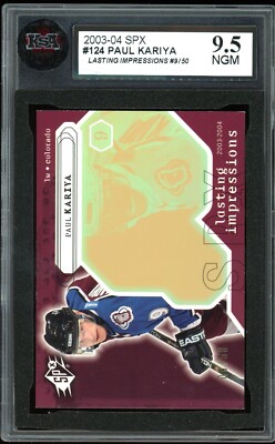 2003-2004 SPx Lasting Impressions  #124 Paul Kariya /50 KSA 9.5 NGM
