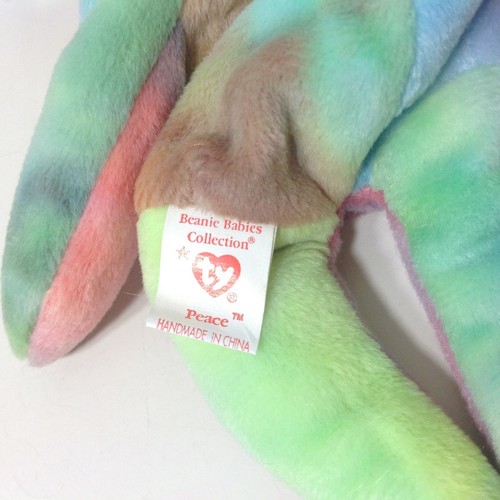 Bonnet retraité bébé MWMT Ty PEACE tie dye ours étiquette erreur - Photo 4/4