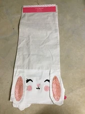  Isaac Mizrahi Tan Check Easter Bunny Rabbit Table Runner 14 X 72 NWT