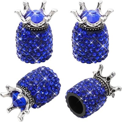 Pineapple Valve Stem Caps, 4 Pack Handmade Crystal Rhinestone Universal Car Dust