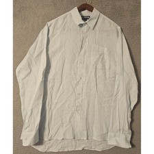 Vilebrequin Mens Light Blue 100 Linen Long Sleeve Button Down Shirt Size Large