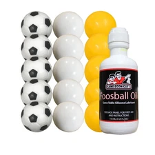Game Room Guys Foosball Oil with 5 Smooth White, Soccer & Smooth Yellow